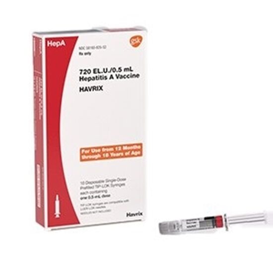 Havrix HepatitisA Pediatric Vaccine 720u SDPF 05mL 10 SyringesTray