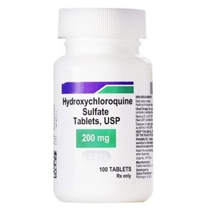 Hydroxychloroquine Sulfate, 200mg, 100 Tablets/Bottle