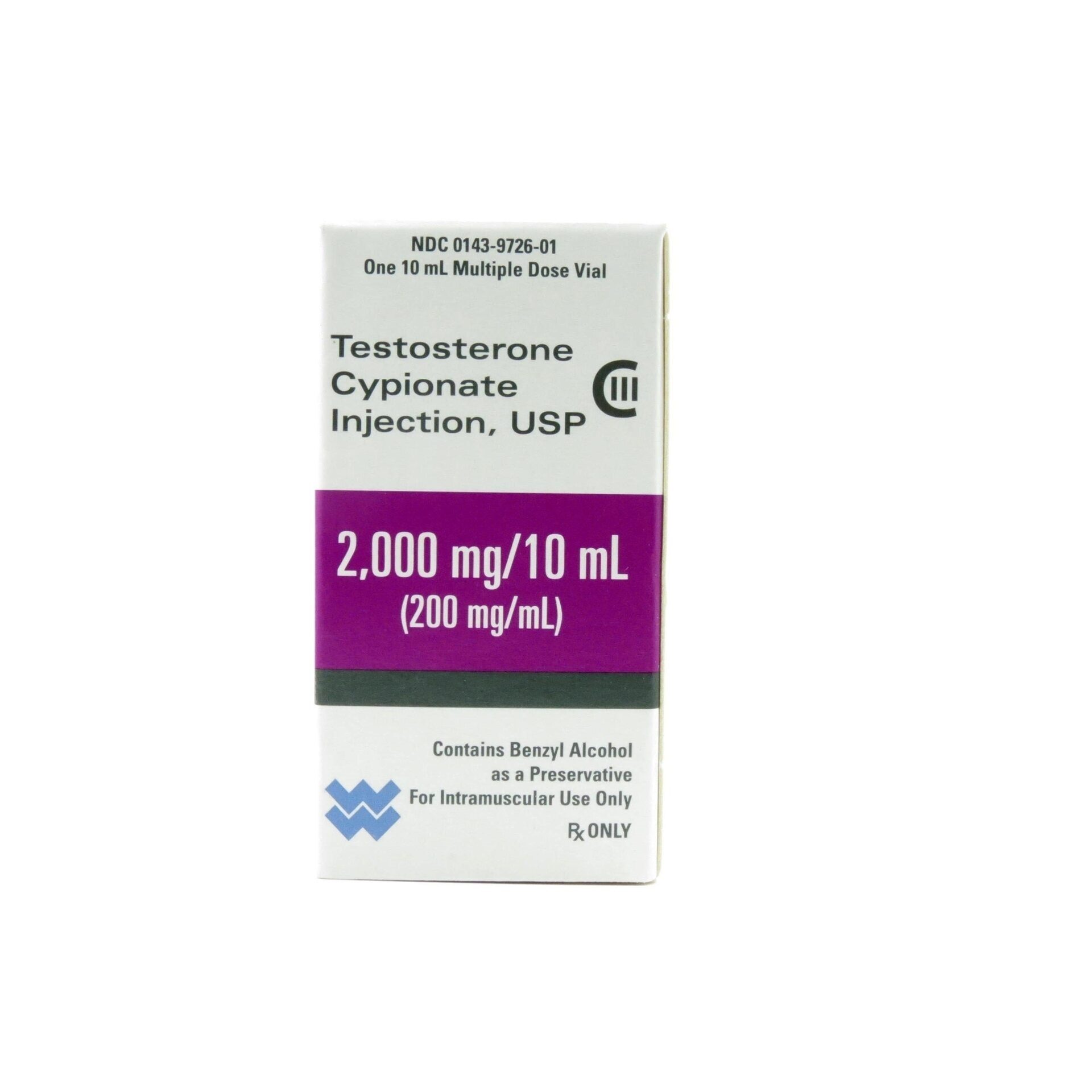 Testosterone Cypionate, [CIII] 200mg/mL, MDV, 10mL Vial McGuff