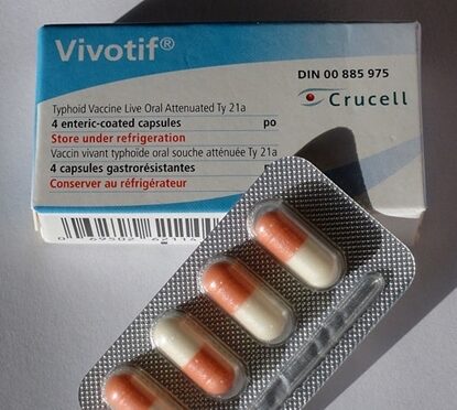 Vivotif® Typhoid Oral Vaccine, 4 Capsules/Bottle