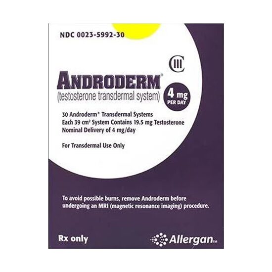 Androderm® [CIII], 4mg, Testosterone, Patch, 30/Box McGuff