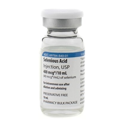 Selenious Acid Injection (Selenium), 40mcg/mL, SDV, 10mL