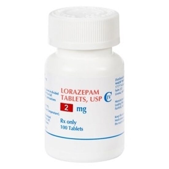 Lorazepam CIV 2mg 100 TabletsBottle