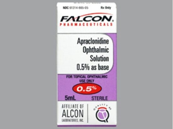 Apraclonidine HCL 05 Ophthalmic Solution 5mLBottle