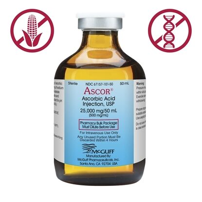 ASCOR® (Ascorbic Acid Injection, USP), 500mg/mL, 50mL Vial