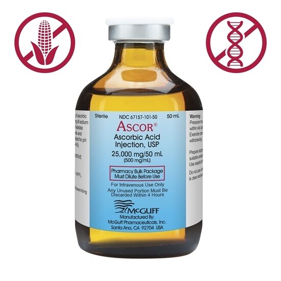 ASCOR Ascorbic Acid Injection USP 500mgmL 50mL Vial