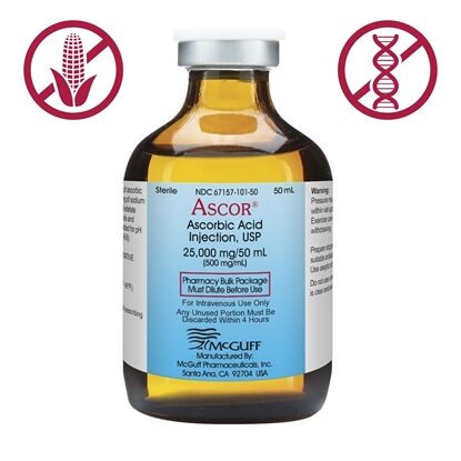 ASCOR® (Ascorbic Acid Injection, USP), 500mg/mL, 50mL Vial, Each