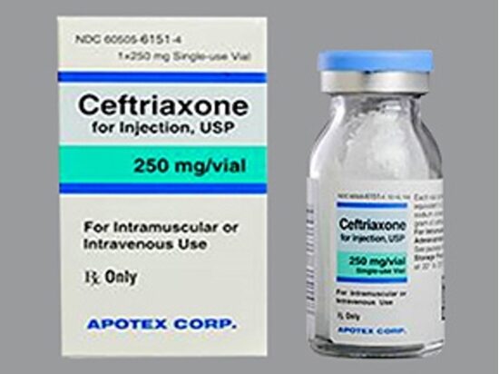 Ceftriaxone Sodium Powder 250mg Vial