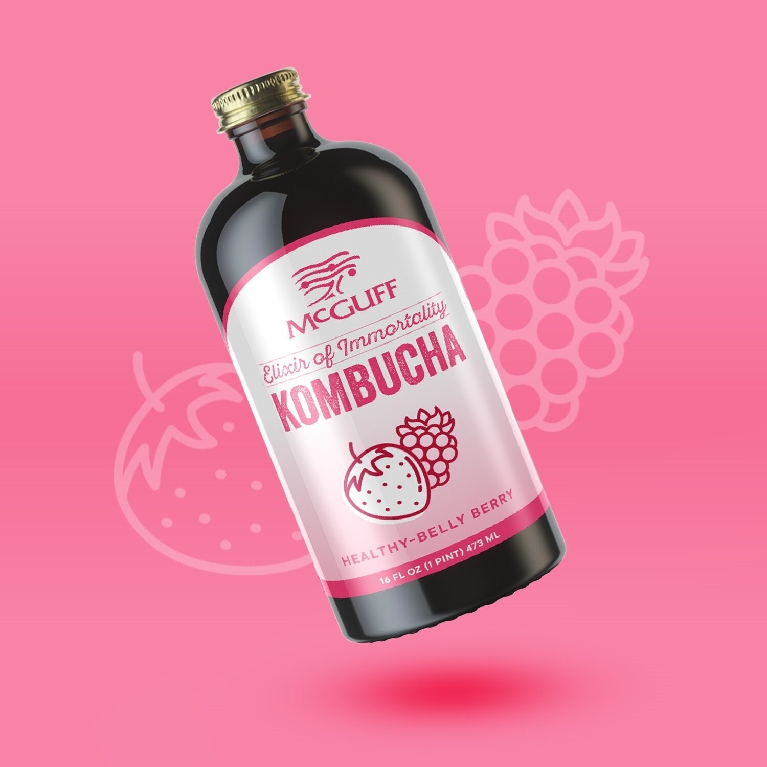 Elixir of Immortality Kombucha - Berry, 25/Tray | McGuff