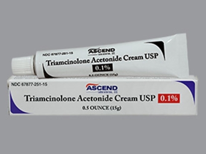 Triamcinolone Acetonide, 0.1%, Cream, 15gm Tube