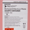 Sharps Collector Container 5 Quart Horizontal Lid Translucent Red Base InRoom Each