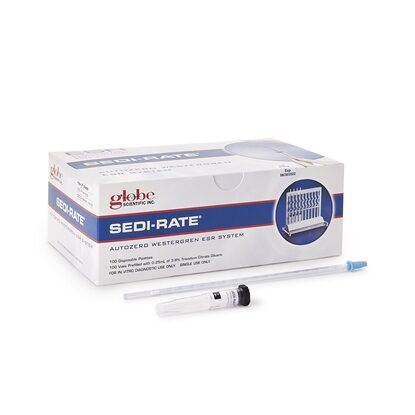 Sedi-Rate™ Hematology Test Kit  Erythrocyte Sedimentation Rate (ESR), 100/Box