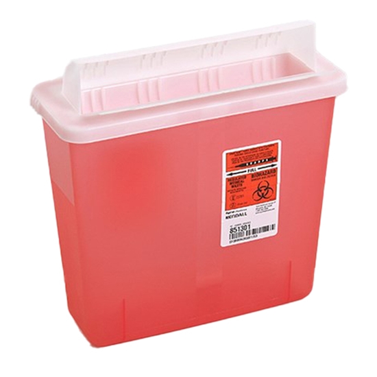 Sharps Collector 5 Quart with Lid Red InRoom Each