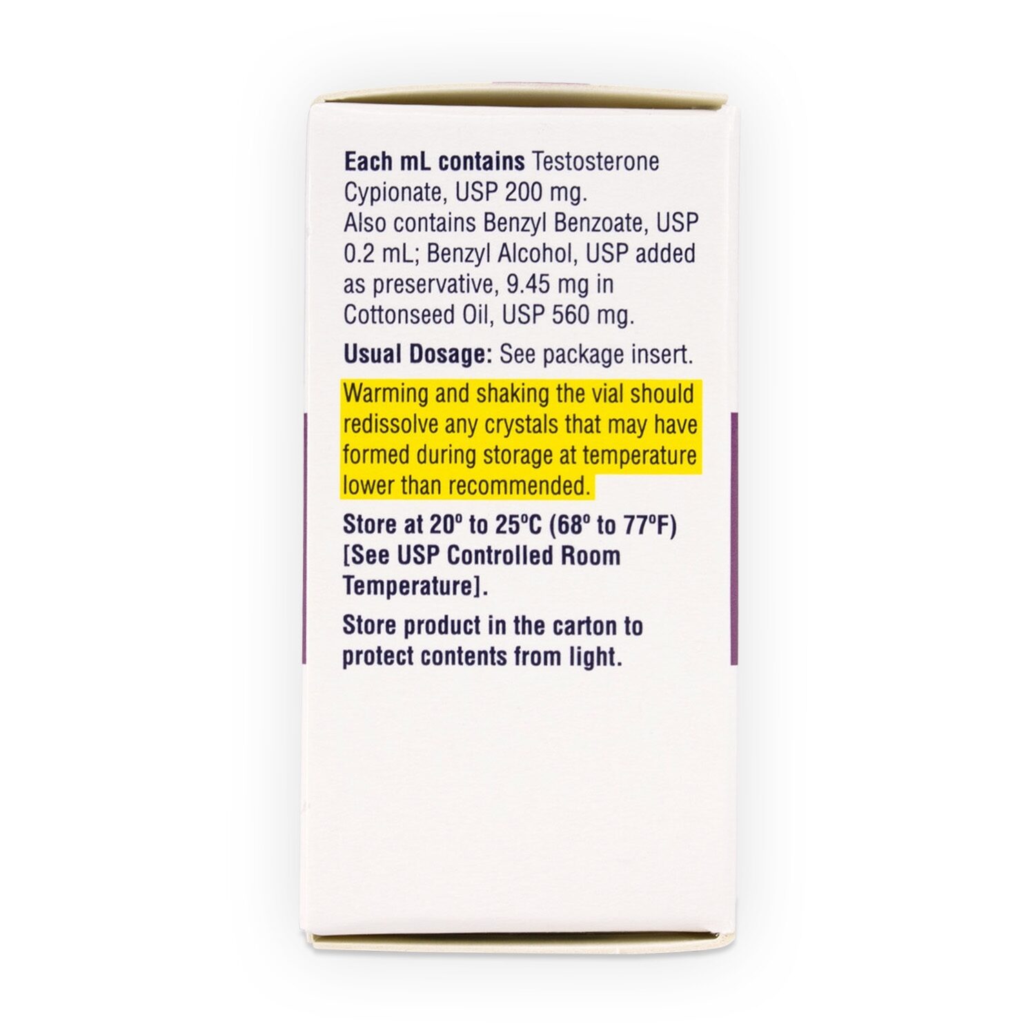 Testosterone Cypionate Injection 200 mg/mL, Multiple Dose Vial 10 mL