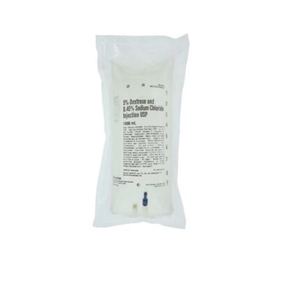 5% Dextrose and 0.45% Sodium Chloride IV Solution Injection, 1000 mL VIAFLEX® Bag, Latex/PVC/DEHP-free, 14/Case