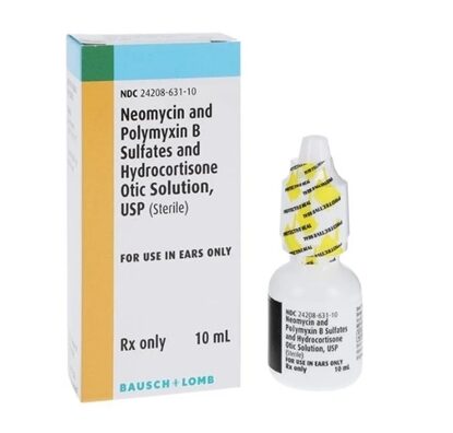 Neomycin and Polymycin B Sulfates and Hydrocortisone Otic Solution 10 mL