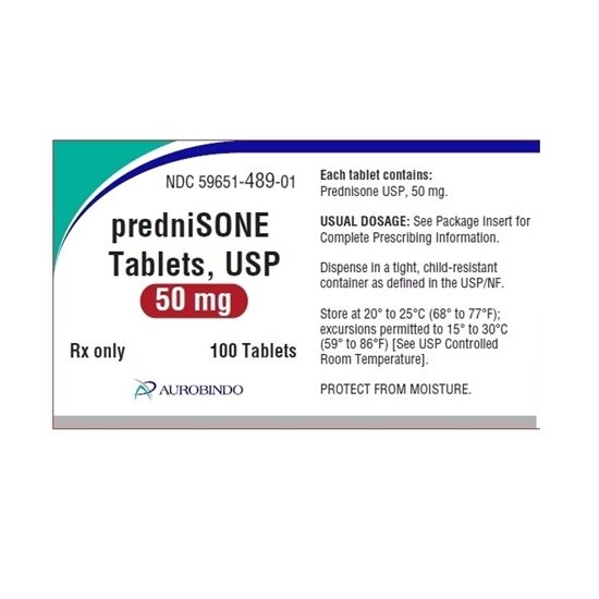 Prednisone, 50mg, 100 Tablets/Bottle | McGuff