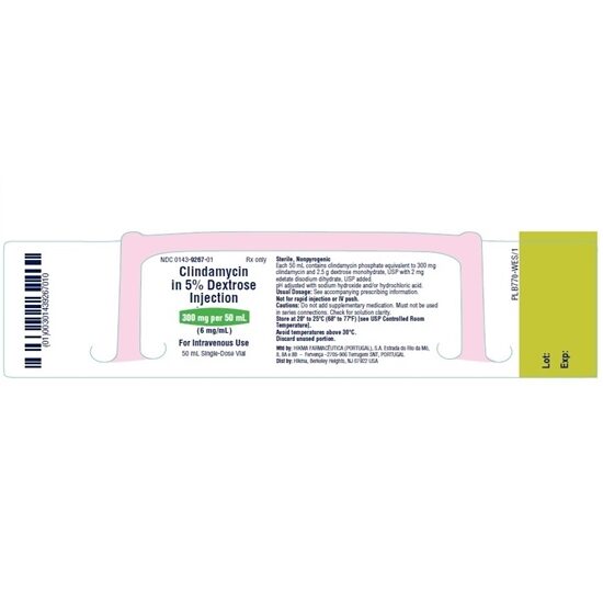 Clindamycin in 5% Dextrose Injection 6 mg/mL, Single Dose Vial 50 mL, Each