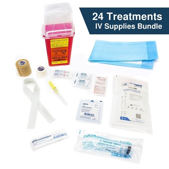 IV Therapy Supplies Kit - 24 Treatments - Standard Catheter