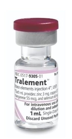 Tralement™ Trace Elements 4 Injection, Single Dose Vial 1 mL, 25/Tray