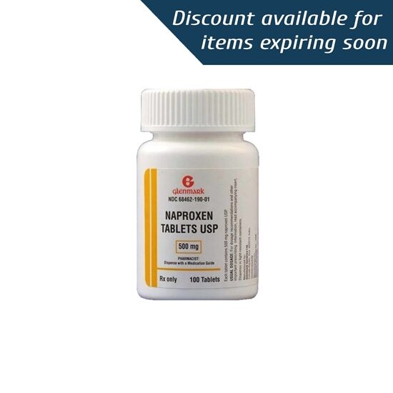 Naproxen Sodium 500 mg Tablets 100 Count