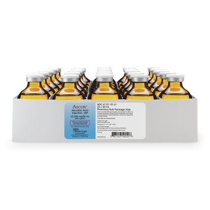 ASCOR® FDA-Approved Ascorbic Acid Injection (Vitamin C), USP, 500mg/mL, 50mL Vial, 25/Tray