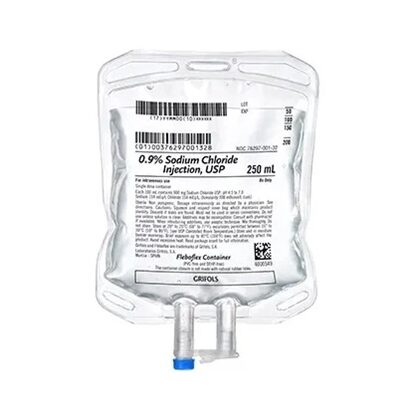 0.9% Sodium Chloride IV Solution Injection, 250 mL Fleboflex® Bag, Latex/PVC/DEHP-free, 28/Case