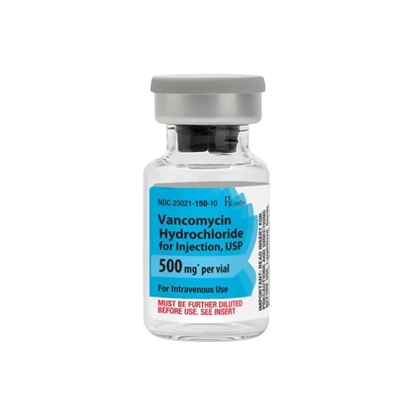 Vancomycin HCl Injection 500 mg/Vial, Single Dose Vial 10 mL, 10/Tray (Expiring Soon)