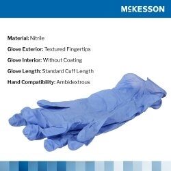 Confiderm® 3.5C Exam Glove Blue Chemo Tested, 100/Box | McGuff