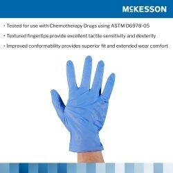 Confiderm® 3.5C Exam Glove Blue Chemo Tested, 100/Box | McGuff