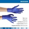 Exam Glove McKesson Confiderm 30 Large NonSterile Nitrile Standard Cuff Length Textured Fingertips Blue Not Rated