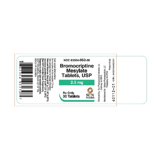 Bromocriptine Mesylate 25 mg Tablets 30 Count