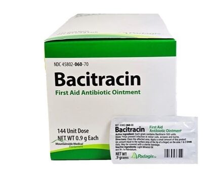 Bacitracin First Aid Antibiotic Ointment, 144/Box
