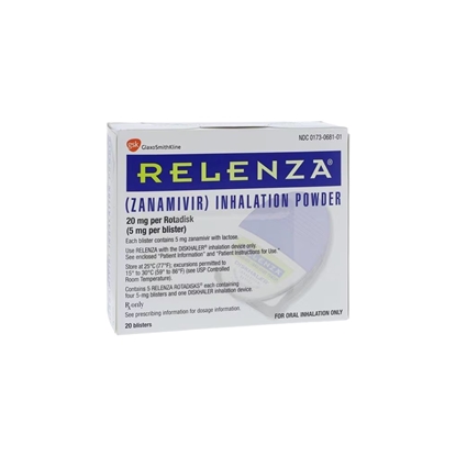 Relenza Zanamivir 5 mg Inhaler, 20/Box