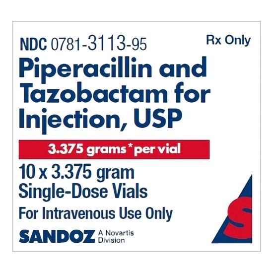 Piperacillin and Tazobactam Injection 3375 gVial Single Dose Vial 15 mL 10Tray