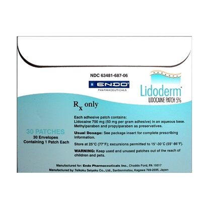 Lidoderm Lidocaine 5% Patch, 30/Box