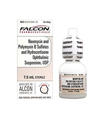 Neomycin and Polymycin B Sulfates and Hydrocortisone Ophthalmic Suspension 7.5 mL, Each