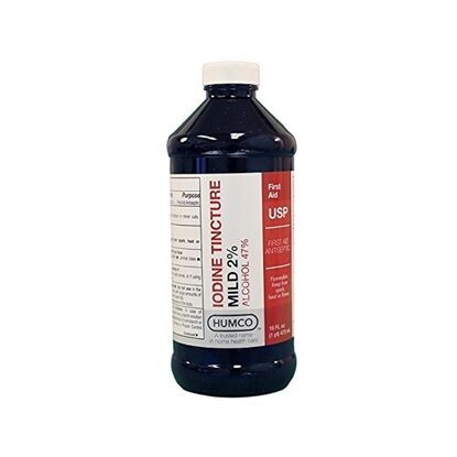 Iodine 2% Tincture Mild Solution 16 oz