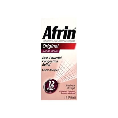 Afrin Oxymetazoline 0.05% Nasal Spray 30 mL, Each
