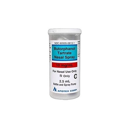 Butorphanol Tartrate 10 mg/mL Nasal Spray 2.5 mL, Each