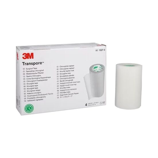 Tape Transpore Plastic  3 x 10 Yards Hypoallergenic 4Box
