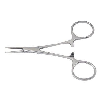 Forceps, Halstead Mosquito  S/S  5" Curved,  Mid-Grade  Scissor type,  Each