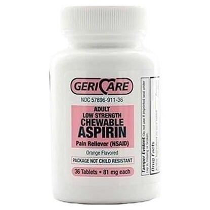 Chewable Aspirin 81 mg Tablets, 36 Count