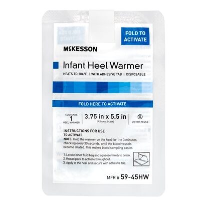 Hot Pack, Infant Heel™ Warmer, w/Adhesive strip, 3.75" x 5.5", 25/box