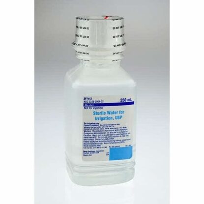 Sterile Water for Irrigation USP, 250mL, Plastic Pour Bottle, 24/Case