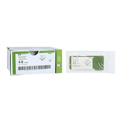 Covidien Non-Absorbable 4-0 Nylon Suture with FS-1 3/8 Reverse Cutting Needle, 36/Box