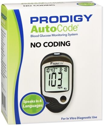 Prodigy Autocode Talking Meter, Blood Glucose,  Each
