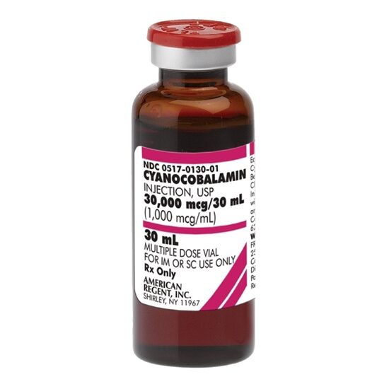 Cyanocobalamin B12 Injection 1000 mcgmL Multiple Dose Vial 30 mL Each