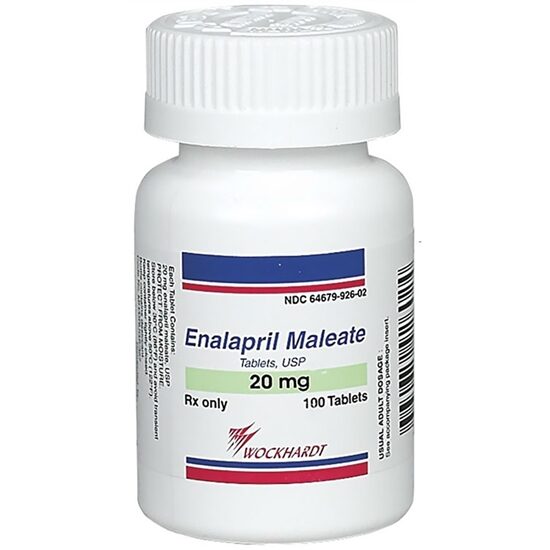 Enalapril Maleate 20 mg Tablet 100 Count