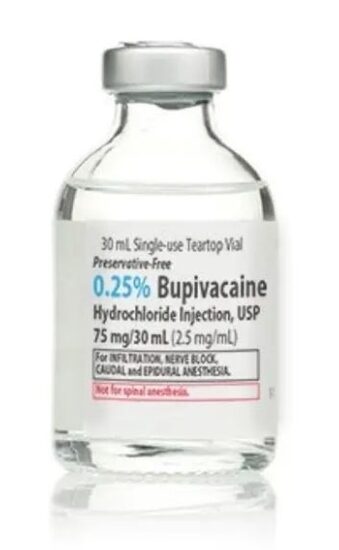 Bupivacaine HCl Injection 025 Single Dose Vial 30 mL 25Tray